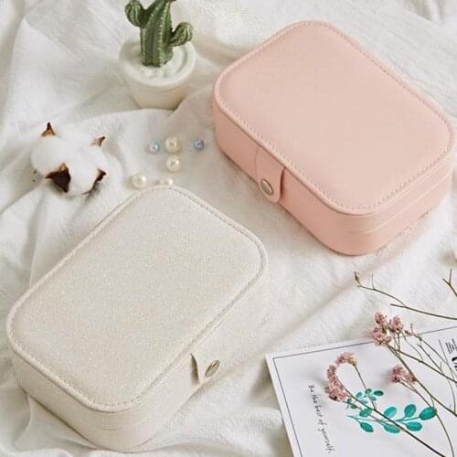 PU Jewelry Storage Box Jewelry Display Box Storage Jewelry Box Easy To Take Case for Rings Earrings Necklaces Accessories