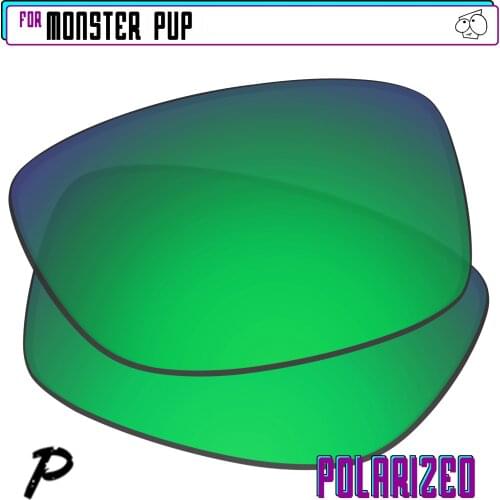 EZReplace Polarized Replacement Lenses for - Oakley Monster Pup Sunglasses - Green P