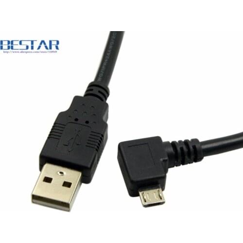 Right & Left angled 90 degree Micro USB 2.0 Male to USB 2.0 Male Data charging Cable 1m 1.5m 3m 5m MicroUSB angle Cable