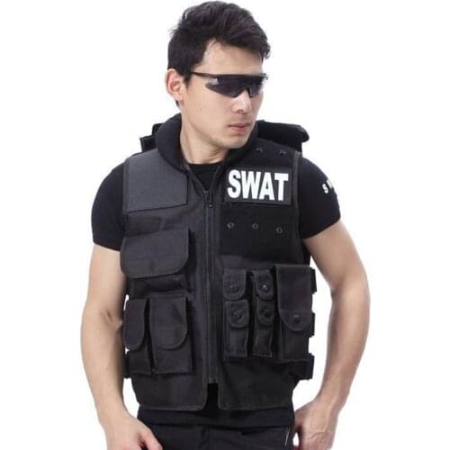 Bulletproof Mens Tactical Combat Molle Black Gilet Military Cs Vest Swat Army Fans Shooting Protective Equipment Multi-Pockets