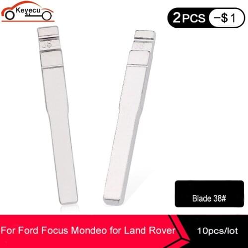 KEYECU 10 Pcs/lot Metal Blank Uncut Flip KD/VVDI/JMD Remote HU101 Key Blade Type #38 for Changan for Ford Focus for Land Rover