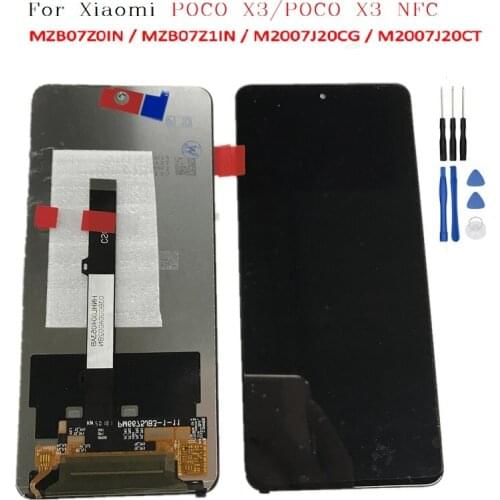 Display TOUCH SCREEN for Xiaomi Poco X3 NFC MZB9216EU LCD for Xiaomi PocoX3 lcd Display M2007J20CG M2007J20CT