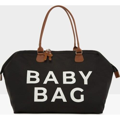 Black Baby Bag Printed Baby Care Bag