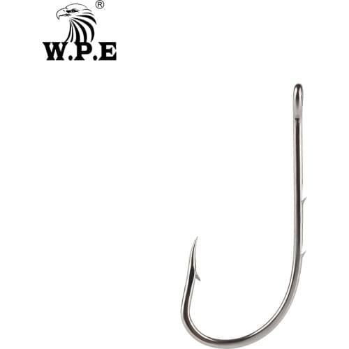 W.P.E 3pack/5pack Fishing Hook 4/0#-6# Offset Narrow Barbed High Carbon Steel Single Circle Hook Carp Fly Fishing Tackle Bait