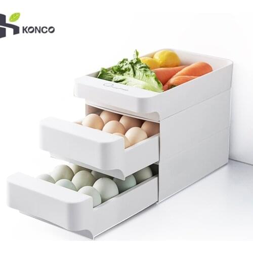 Drawer Type Egg Storage Box Egg Rack Display Holder Container Refrigerator Holder Storage Box Home Organizer