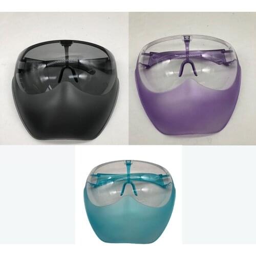 Adult Eye Shield Visor Wrap Shield Adult Sun Glasses Half Face Shield Guard Antifogging Space Mirror Frosted PC Protective Mask