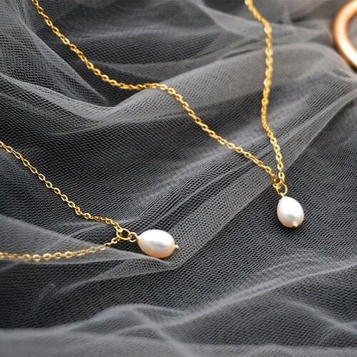 2021 New Nature Pearl Pendant Necklace Freshwater Pearl Jewelry Fashion Gift For Women 38 cm