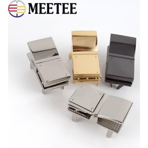 2/4/10pcs Square Metal Twist Turn Locks Women Bag Lock Snap Bag Decorative Buckles Clasps Closure DIY Hardware Accessories