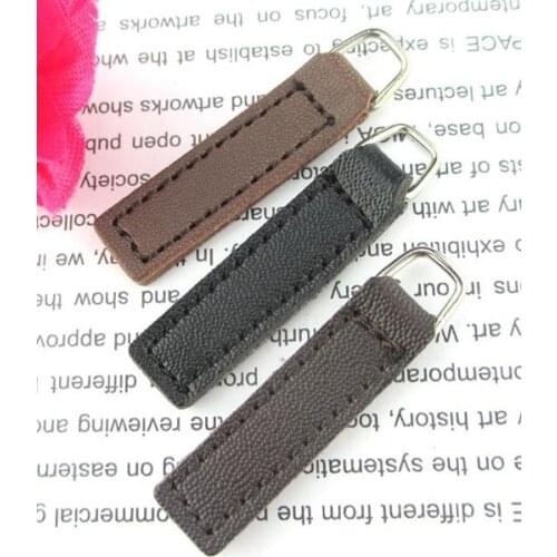 20 pcs leather Zipper Pull Cord metal zipper*Zip Puller*Zip Fastener*zip slider*zipper replacement DIY accessory free shipping