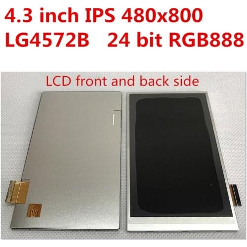 480800 4.3 inch IPS LG4572B 24 bit RGB888 TFT 45pin LCD display module Resistive touch panel support cortex-M4 ARM7 ARM9 STM32