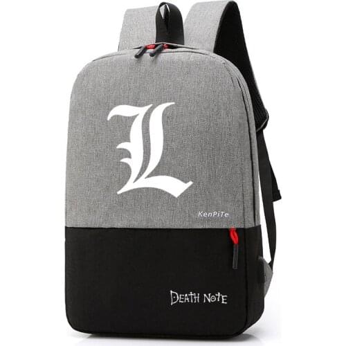 Anime Death Note Cosplay Cartoon Student School Shoulder Bags Oxford Backpack Teenager Laptop Travel Fashion Rucksack Gift