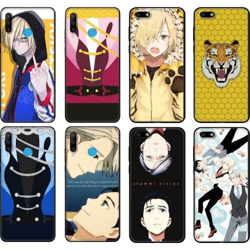Black tpu Case For Huawei Honor 20 Lite 10 10i 20S 30S 30 Case Honor 7A 5.45 7s 7C 5.7 Case Cover Yuri on Ice anime