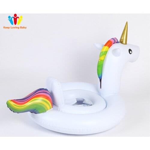 Baby Swimming Ring Unicorn Baby Float Inflatable Ring Kids Swimming Pool Toys wheels circle for children Swimming infant