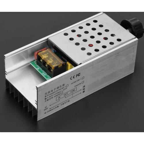 AC220V 6000W high-power Electronic Voltage Regulator SCR Speed Controller Dimming Thermostat with Shell
