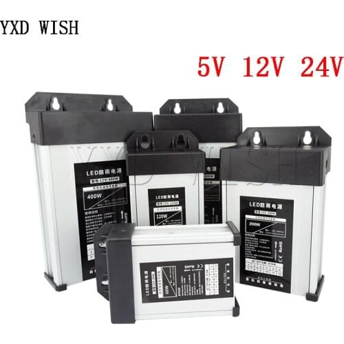 5 12 24 V Volt Power Supply AC DC 5V 12V 24V Switching Power Supply 5A 10A 16A 33A 220V TO 5V 12V 24V Outdoor Rainproof SMPS