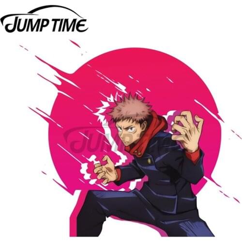 JumpTime 13 x 11.5cm Yuji Itadori Jujutsu Kaisen Anime Car Stickers Personality Refrigerator Windshield Decal Cartoon Decoration