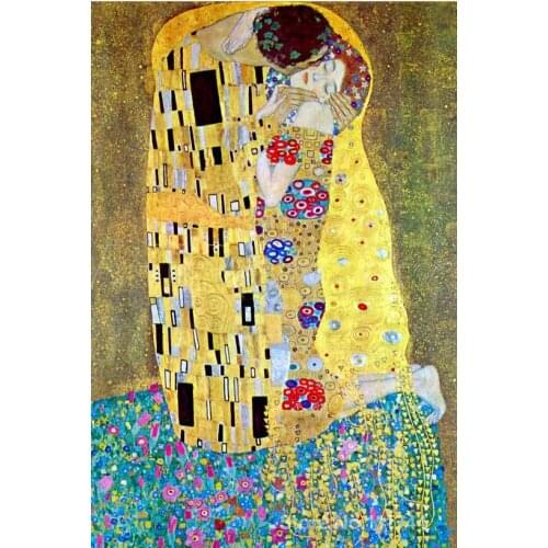 Bedroom paintings The Kiss Gold Gustav Klimt famous replicas Canvas art High quality Hand painted