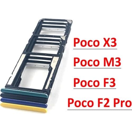 New Sim Card Slot Tray Holder For Xiaomi Poco X3 NFC SIM Tray Replacement Part