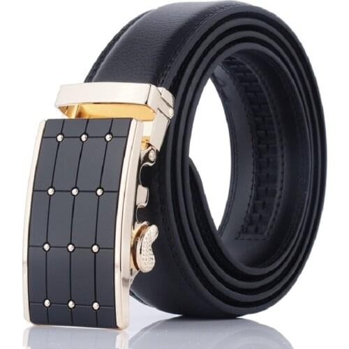 Men high quality genuine leather belt luxury designer belts men cowskin fashion Strap male for man AL002