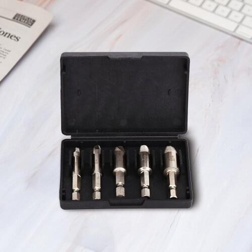 5Pcs Damaged Spiral Screw Extractor Drill Bit Extractor Drill Set Broken Speed Out Bolt Extractor Bolt Stud Remover Tool