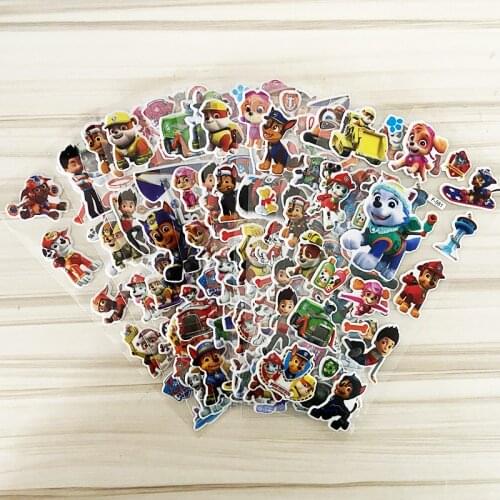 Paw Patrol Dog Toy Stickers 3D Childrens Anime Cartoon Pat Patrouille Bubble Paste Thicken The Reward Stickers Kids Toys Gifts