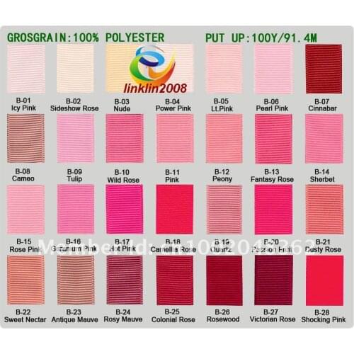 Wholesale 100Yards Grosgrain Ribbon B Colour Wedding Ribbon&Hair Bows For DIY 3/8"(9mm)--Free Shipping