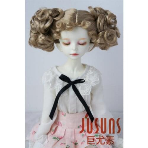JD087 1/4 1/3 Lovely Two Pony Cute MSD SD Doll Wigs Size 7-8inch 8-9 inch BJD Wigs Synthetic Mohair Doll Accessories