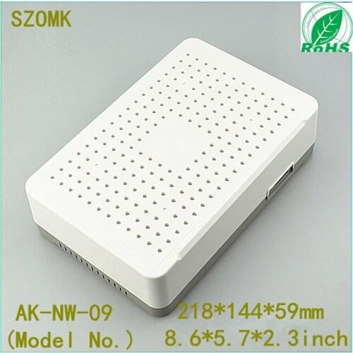 Plastic electronics project instrument box (4 pcs) 218*144*59mm distribution box plastic box plastic network housing for PCB