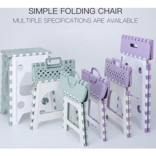 Portable Plastic Padded Folding Chair Household Plastic Folding Chair Outdoor Leisure Padded Folding Stool Portable
