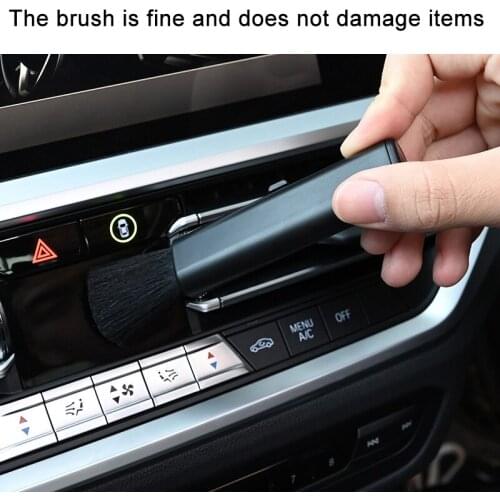 Adjustable Cleaning Brush For Car Air-conditioning Outlet Retractable Car Dashboard Keyboard Dusting Brush Detail Brush