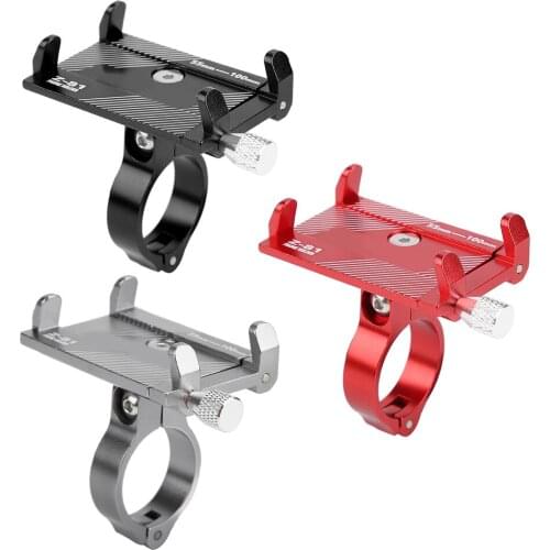 Aluminum Alloy Adjustable Bike Handlebar Phone Clip Bicycle Smartphone Mount Holder Stand
