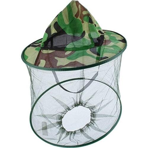 Fishing Caps Camouflage Anti Mosquito Bee Hat With Net Fisherman Hat Head Cover Beekeeping Camping Mask Face Protector Cap