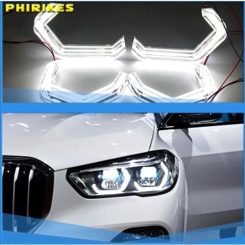 LED Angel Eyes Halo Rings Car Light Running Lamp DRL For BMW F10 F11 F12 F13 F30 F31 F32 F34 F18 F22 F80 F01 E60 E90 E81 E82 Z4