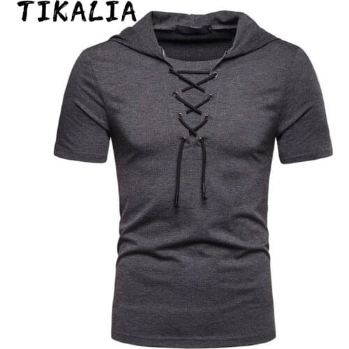 TIKALIA Men's T-shirts With A Hood