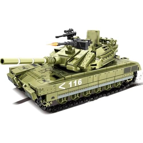 Military Series World war Israel Merkava Main Battle Tank DIY model Building Blocks Bricks Toys Gifts