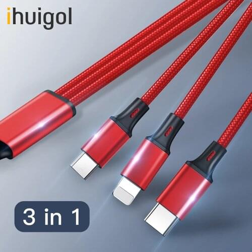 !ACCEZZ USB Charging Cable Lighting For iPhone 7 8 Plus X XR XS Max Micro USB Type C For Samsung S8 S9 Xiaomi Charger Cord Line