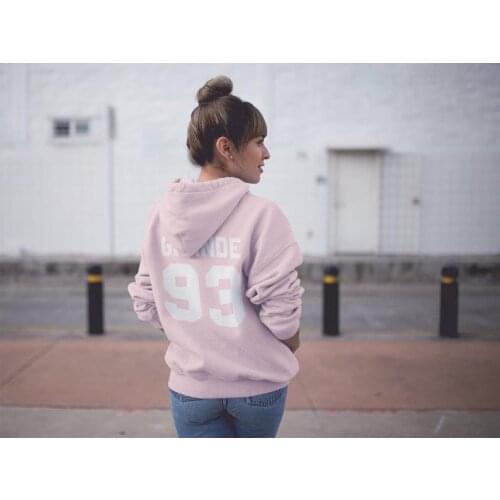 Skuggnas Ariana Grande Hoodie Grande 93 Hooded Sweatshirt Long Sleeve Fashion Women Pink Hoodie High quality Grande Outfits