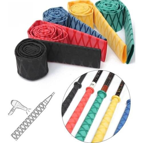 1M 18/20mm Non-slip Heat Shrink Wrap Tubing Fishing Rod DIY Badminton Racket Sleeve Tube 5 Colors