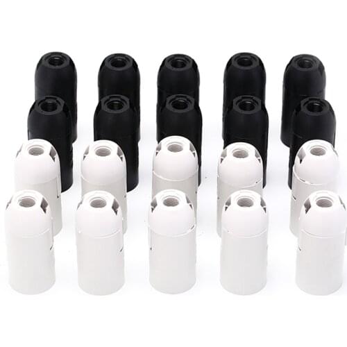 10pcs Small Edisons Screw SES Practical E14 Light Bulb Lamp Holder Pendant Socket Lampshade Ring 2A 250V 2 Color