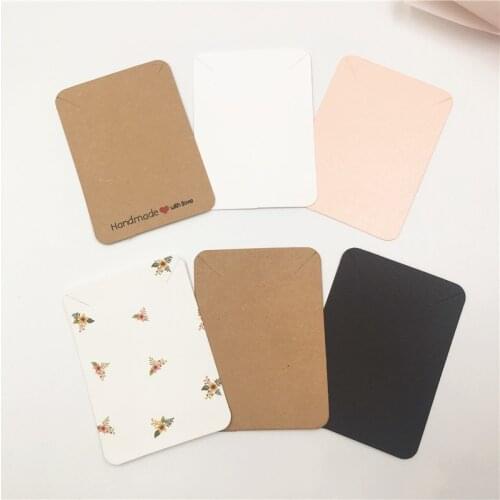 100Pcs/Lot Cute Necklace Display Holder Card Fixed Printing Love Jewelry Accessory Packaging Adornment Paper Hang Tags Favor