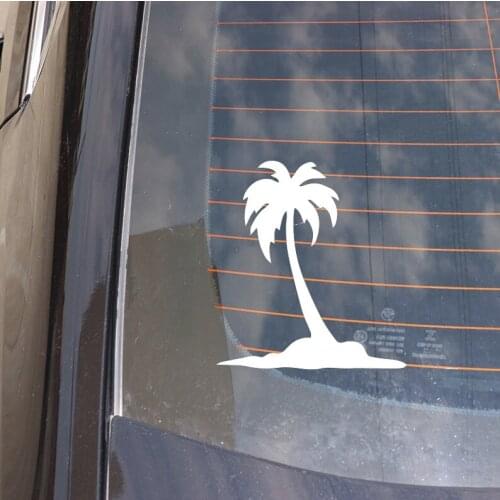 15.1X16.5CM Coconut Tree Truck Window Decoration Car Sticker Vinyl Decals N1512