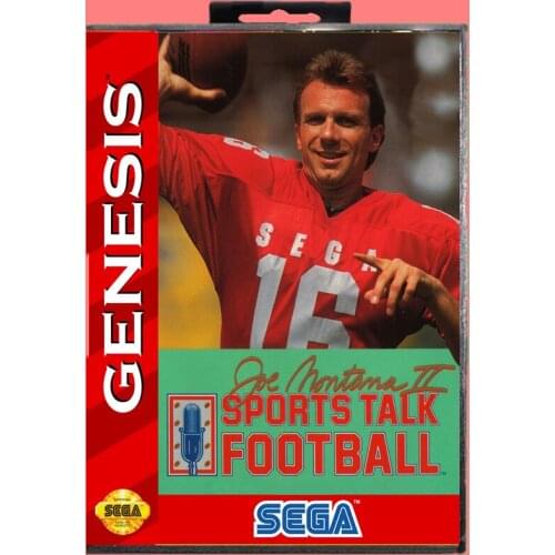 Joe Montana 2 16 Bit MD Game Card With Retail Box For Sega Genesis & Mega Drive