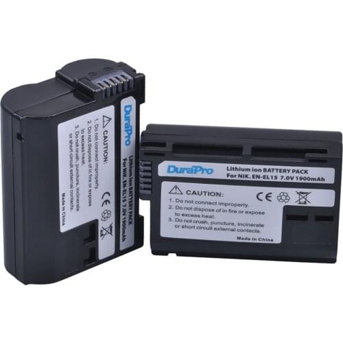 2pcs EN-EL15 EN EL15 ENEL15 Rachargeable Li-ion Battery For Nikon D600 D610 D600E D800 D800E D810 D7000 D7100 D750 V1 MH-25