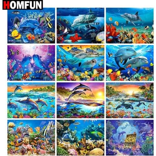 HOMFUN Full Square/Round Drill 5D DIY Diamond Painting "Underwater world view" Embroidery Cross Stitch 5D Home Decor Gift