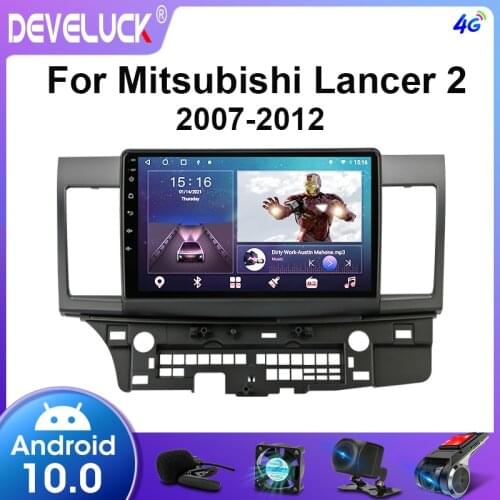 Car Player 4G NET+WiFi Android10 2G+32G Car Radio For Mitsubishi Lancer 2007-2012 10 Inch RDS DSP Video Audio Multimedia 2 Din