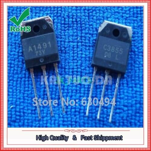 Free Shipping 1pairs(2pcs) 2SA1491 & 2SC3855 Transistor A1491 & C3855