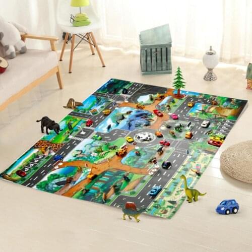 Large toys child Traffic Route Dinosaur World Pattern Play Mat Pad Carpet Room Decor Puzzles Carpets Nursery Play Drop Shipping