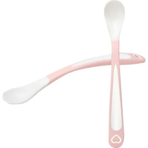 Baby Soft PP Spoon Set Candy Color Sensing Spoon Children Food Baby Feeding Tools Infant Feeding Spoon