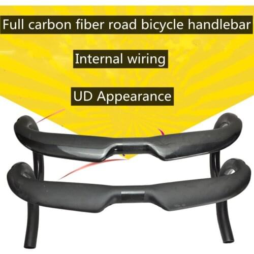 Road Bike Carbon Fiber UD Appearance Curved Handlebar Cycling Parts Road Handlebars