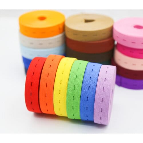 Elastic Bands 20mm Woven Button Hole Elastic Band Elast Stretch Tape Extend Finish Tape DIY Sewing Garment Accessory 5meters